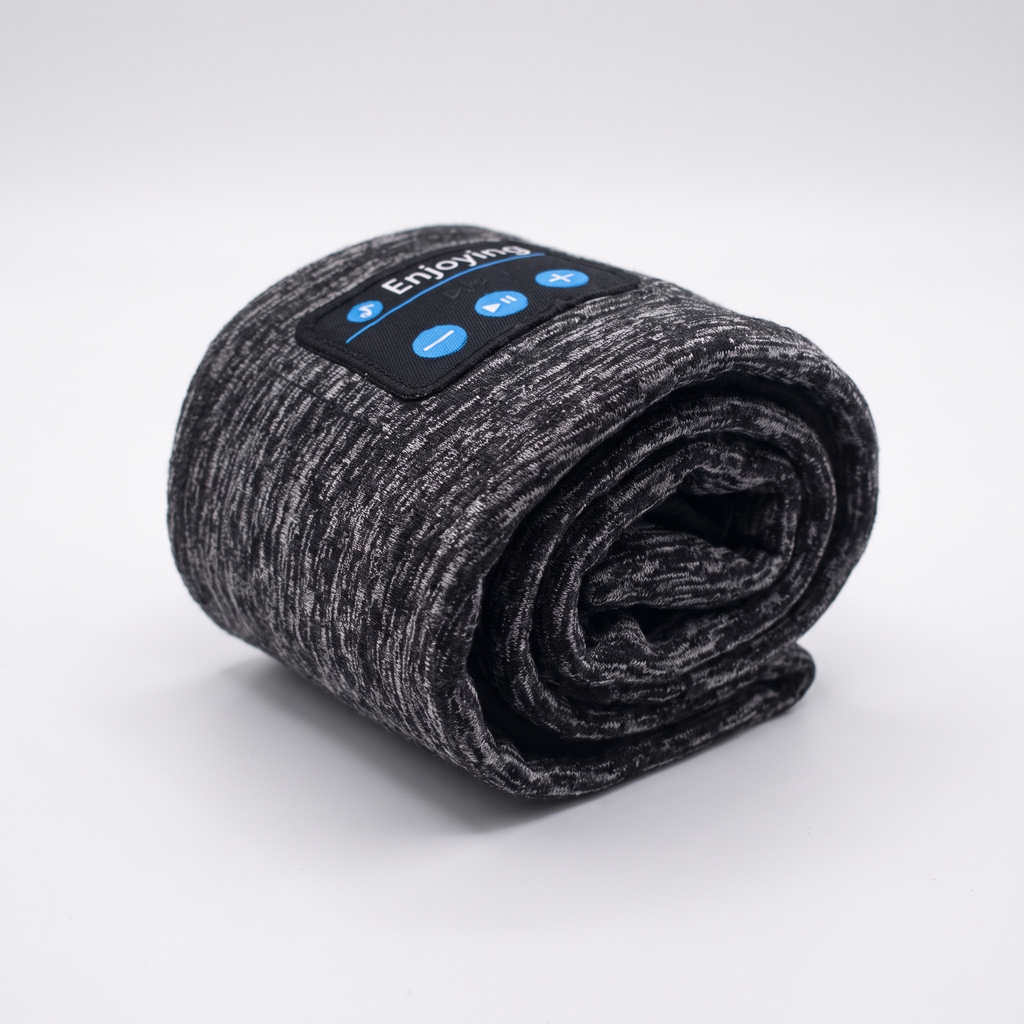 Sleep band rolled up to show how small it packs