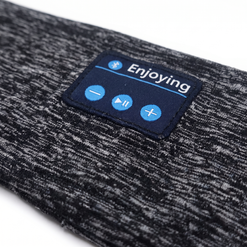 Close-up of the knit fabric and the control buttons